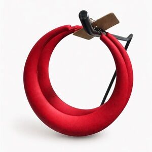 Bold Red Hoop Earrings